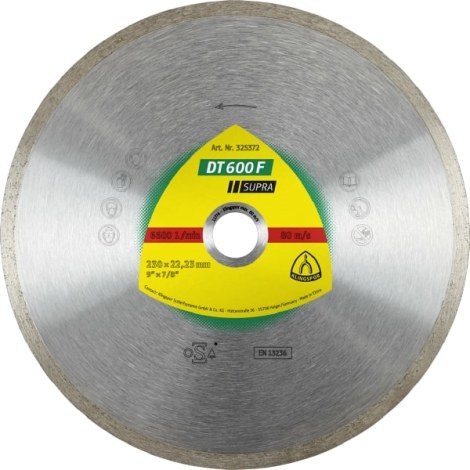 Timanttilevy märkäleikkaukseen Klingspor DT 600 F Supra; 150x1,6x22,23 mm