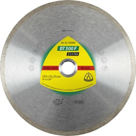Timanttilevy märkäleikkaukseen Klingspor DT 300 F Extra; 100x1,6x22,23 mm