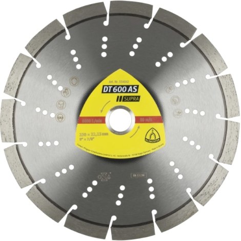 Timanttikatkaisulaikka Klingspor DT 600 AS Supra; 230x2,7x22,23 mm