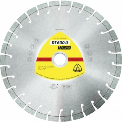 Timanttikatkaisulaikka Klingspor DT 600 U Supra; 115x22,23 mm