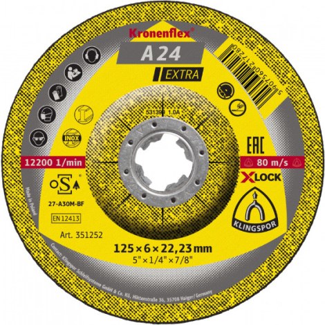Hiomalaikka Klingspor A 24 Extra; 115x6 mm; 10 kpl.