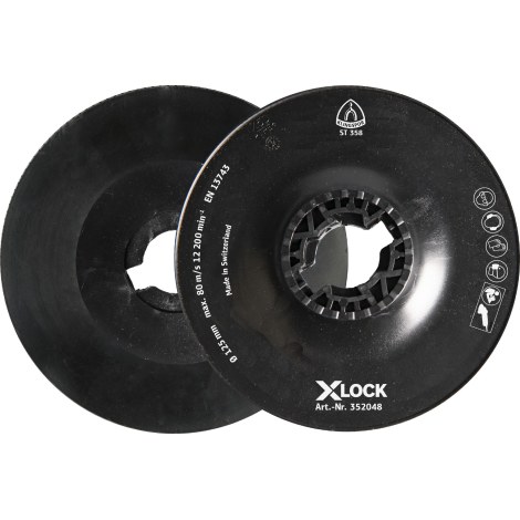 Hioma-alusta hiomapaperille Klingspor ST 358; 115 mm; X-LOCK