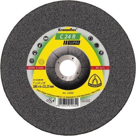 Hiomalaikka Klingspor C 24 R Supra; 125x6x22,23 mm; 10 kpl.