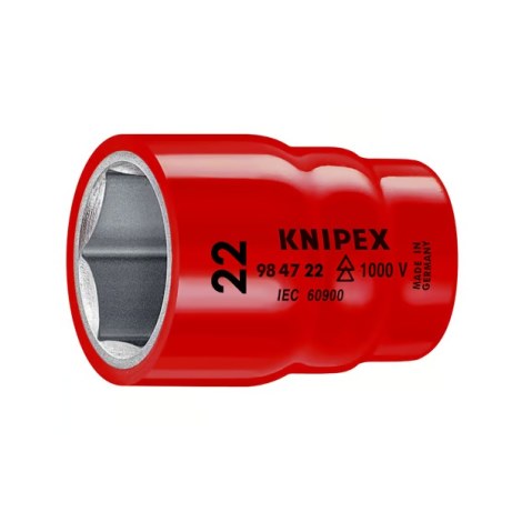 Kuusiohylsy Knipex 984722; 1/2''; 22x58 mm