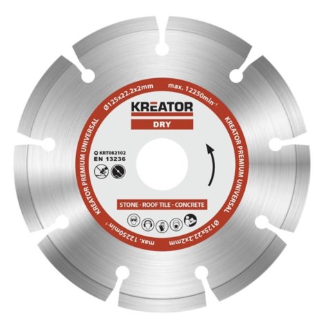 Timanttikatkaisulaikka Kreator KRT082102; 125x22,2 mm