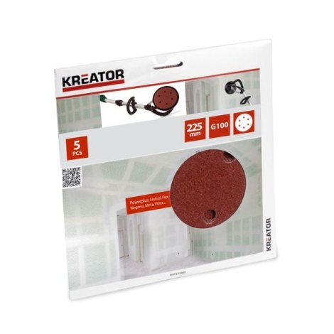 Hiomapaperi Kreator KRT232006; 225 mm; K100; 5 kpl.