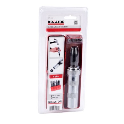 Ruvimeisseli Kreator KRT410003 + ruuvivääntimen päät
