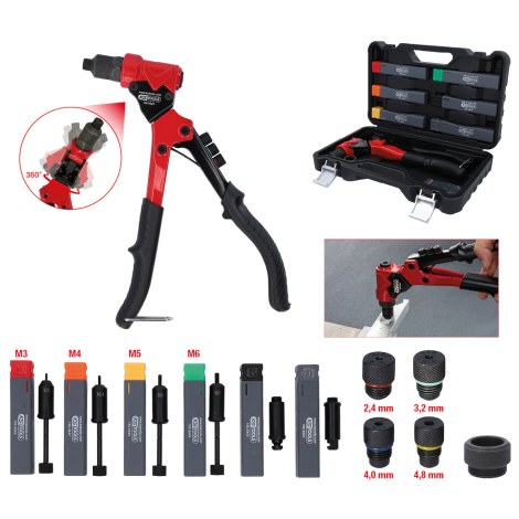 Manuaalinen niittipistooli KS Tools 150.9820; 12 kpl.