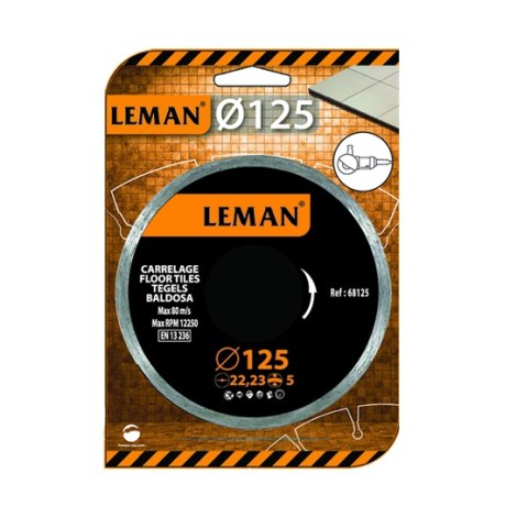 Timanttikatkaisulaikka LEMAN F68125; 125x22,23x2 mm