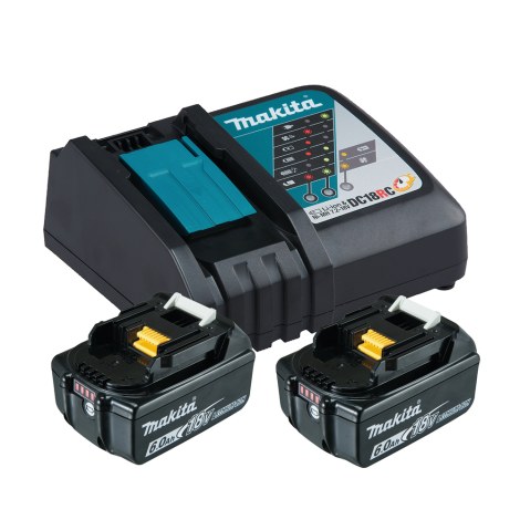 Tarvikesarja Makita Powerpack; 18V; 2x6,0 Ah + DC18RC