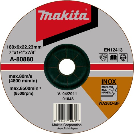 Hiomalaikka Makita WA36O; 180x6 mm