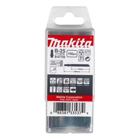 Pistosahanterä Makita T127D; 100 kpl.