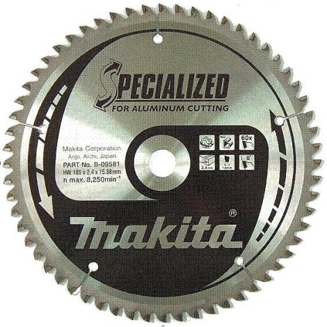 Pöyrösahantetä alumiinille Makita SPECIALIZED; 190x2,4x30,0 mm; Z60; 15°