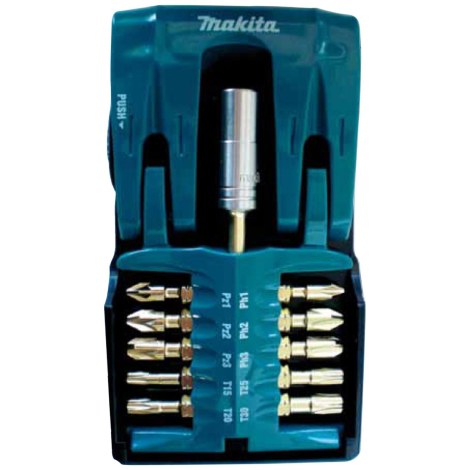Tarvikesarja Makita Torsion; PH, PZ, T; 11 kpl.+ Magneettipidin