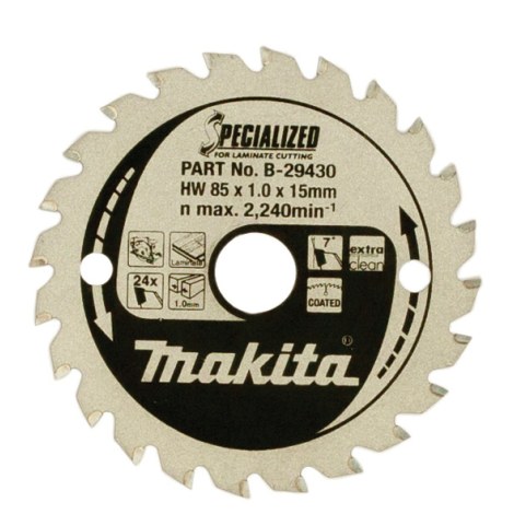 Katkaisulaikka laminaatille Makita; 85x1x15,0 mm; Z24; 7°