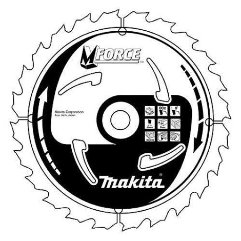 Katkaisuterä puulle Makita MFORCE; 165x2x20,0 mm; Z16; 15°