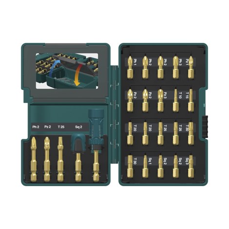 Minikoon mac-tarvikesarjat Makita B-49915; 26 kpl.