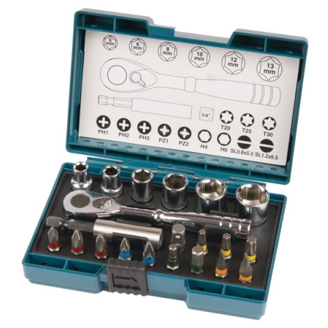 Minikoon mac-tarvikesarjat Makita B-54081; 21 kpl.