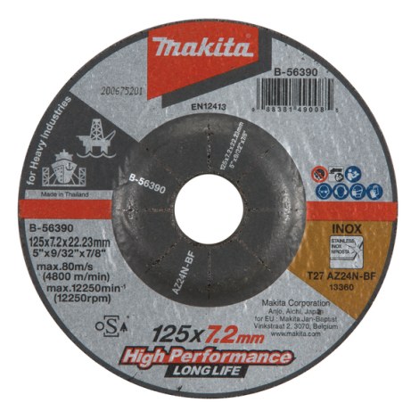 Hiomalaikat penkkihiomakoneille Makita B-56390; 125x7,2 mm