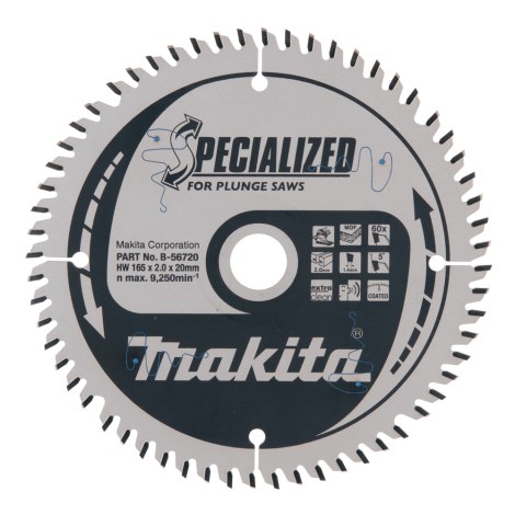 Katkaisulaikka Makita B-56720; 165x20 mm