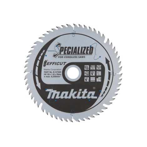 Katkaisuterä puulle Makita B-57320-5; 165x1,45x20 mm; Z56; 23°; 5 kpl.