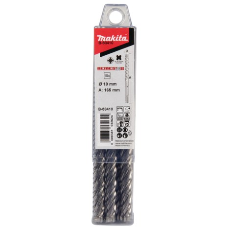 Betoniporanterä Makita Nemesis 2 B-63410; 10x100/165 mm; SDS-plus; 10 kpl.