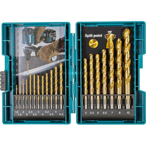 Metalliporanteräsarja Makita B-67795; 19 kpl.