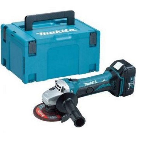 Akkukäyttöinen kulmahiomakone Makita BGA452RFJ; 18 V; 2x3,0 Ah akku