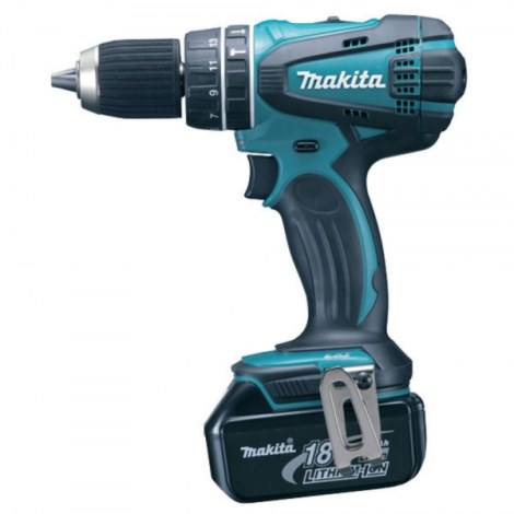 Iskupora / ruuvinväännin Makita BHP456RFJ; 18 V; 2x3,0 Ah akku