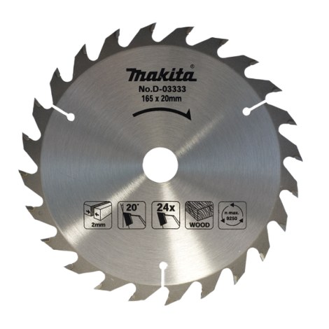 Katkaisuterä puulle Makita; 165x20,0 mm; Z24; 20°