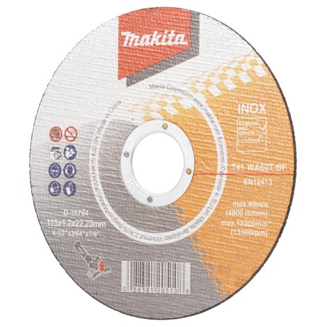 Hiova katkaisulaikka Makita D-18764-10; 115x22,23 mm; 10 kpl.