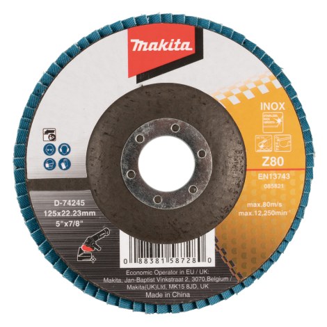 Lamellihiomalaikka  Makita D-74245; 125x22,3 mm; Z80