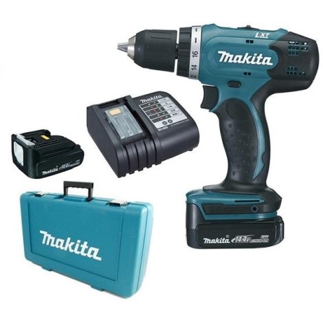 Pora/ruuvinväännin Makita DDF343SHE; 14,4 V; 2x1,3 Ah akku