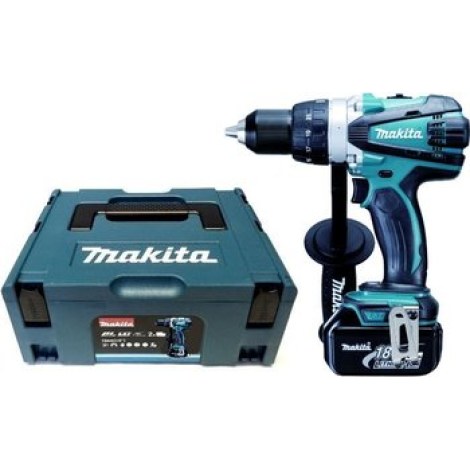 Pora/ruuvinväännin Makita DDF458RMJ; 18 V; 2x4,0 Ah akku
