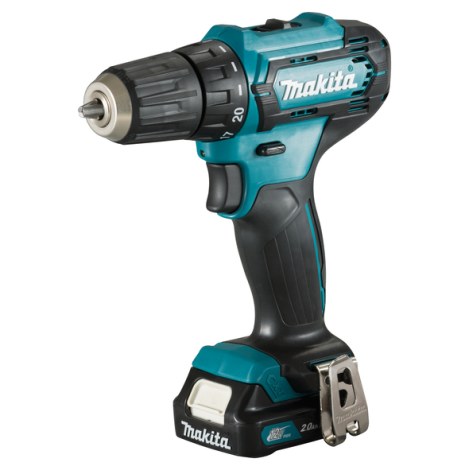 Pora/ruuvinväännin Makita DF333DWAE; 12 V; 2x2,0 Ah akku
