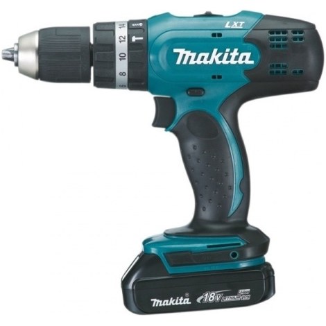 Iskupora / ruuvinväännin Makita DHP453SYE; 18 V; 2x1,5 Ah akku