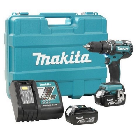 Iskupora / ruuvinväännin Makita DHP480RME; 18 V; 2x4,0 Ah akku