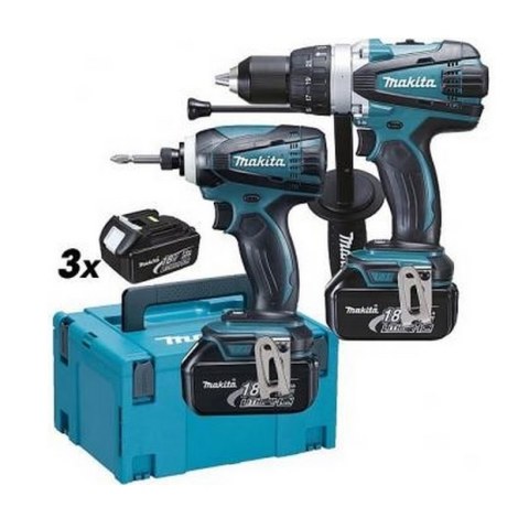 Työkalusarja Makita DLX2005JX1 (DHP458 + DTD146); 18 V; 3x3,0 Ah akku
