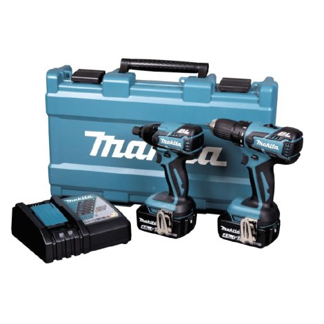 Työkalusarja Makita DLX2100PMJ (DDF459 + DTD129); 18 V; 2x4,0 Ah akku