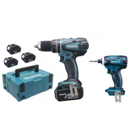 Työkalusarja  Makita DLX2012JX1 (DHP456 + DTD146); 18 V; 3x3,0 Ah akku
