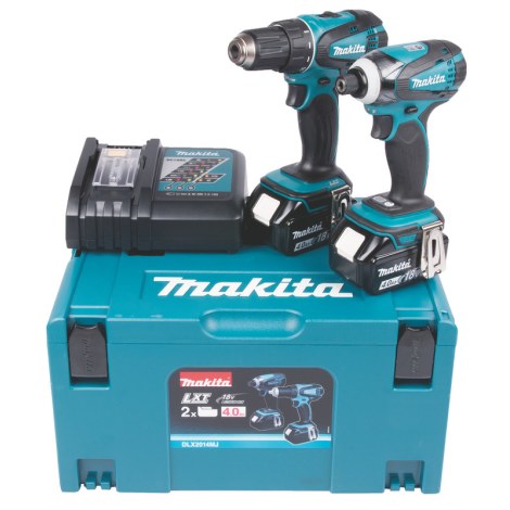 Työkalusarja Makita DLX2014MJ (DDF456 + DTD146); 18 V; 2x4,0 Ah akku