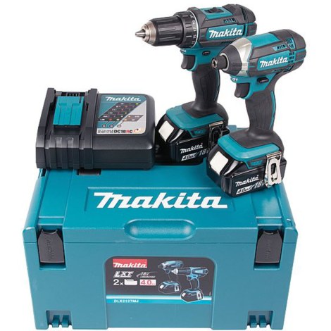 Työkalusarja Makita DLX2127MJ (DDF482 + DTD152); 18 V; 2x4,0 Ah akku