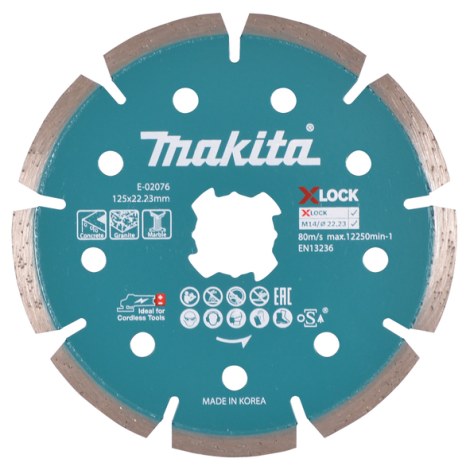 Katkaisulaikka Makita X-Lock; 125 mm