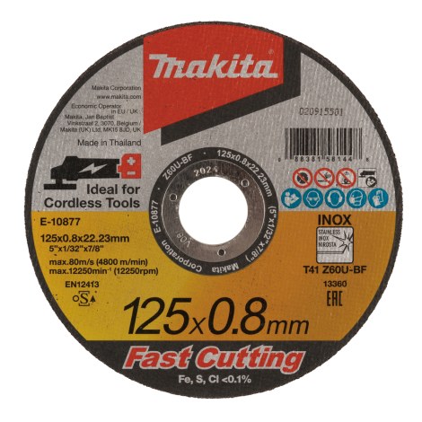 Hiova katkaisulaikka Makita E-10877; 125x0,8 mm