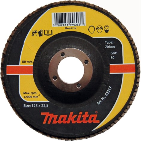 Lamellihiomalaikka  Makita P-65517; 125x22,5 mm; K80