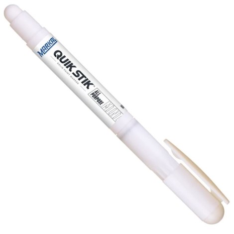 Merkkauskynä Markal QUIK STIK Mini; 6 mm; valkoinen