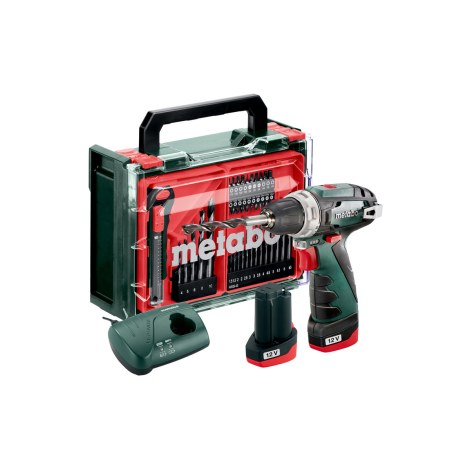 Akkukäyttöinen ruuvinväännin Metabo PowerMaxx BS Basic; 12 V; 2x2 Ah