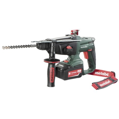 Akkuporavasara Metabo KHA 18 LTX; 2,2 J; SDS-plus; 18 V; 2x5,2 Ah akku