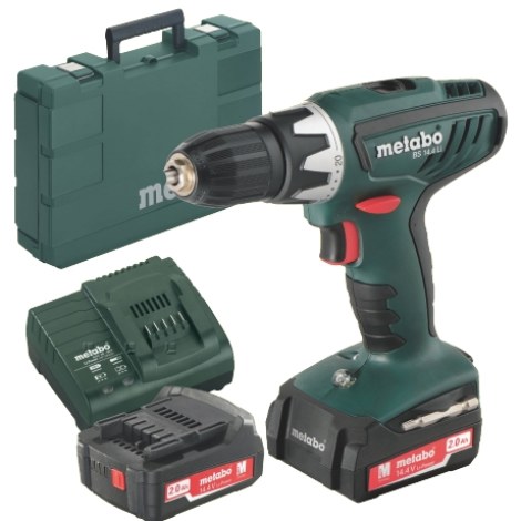 Pora/ruuvinväännin Metabo BS 14,4 Li; 14,4 V; 2x2,0 Ah akku