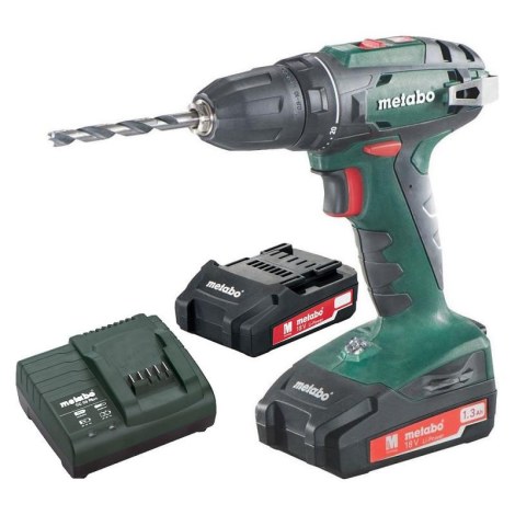 Pora/ruuvinväännin Metabo BS 18 LI; 18 V; 2x1,3 Ah akku
